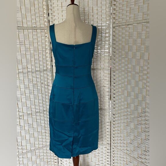 Jax sleeveless cocktail dress in peacock blue size 10 - Picture 3 of 10